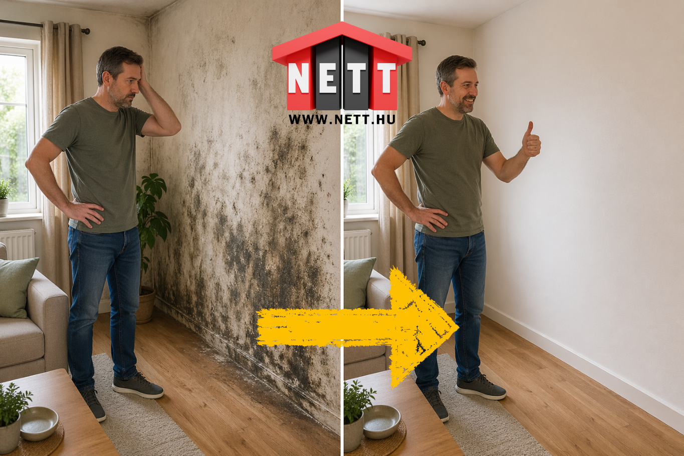 Penész és salétrom a falon? – Komplett megoldás ötletekkel!
